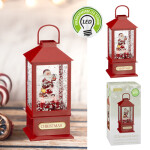 CHRISTMAS LANTERN SANTA 25CM