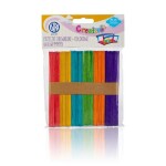 CRAFT WOODEN STICKS 50PCS ASSTD COLOURS