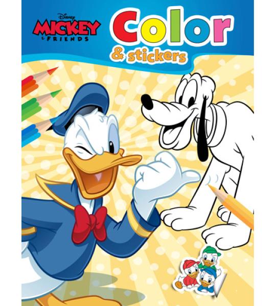 COLOUR & STICKER BOOK 32 PGS - MICKEY