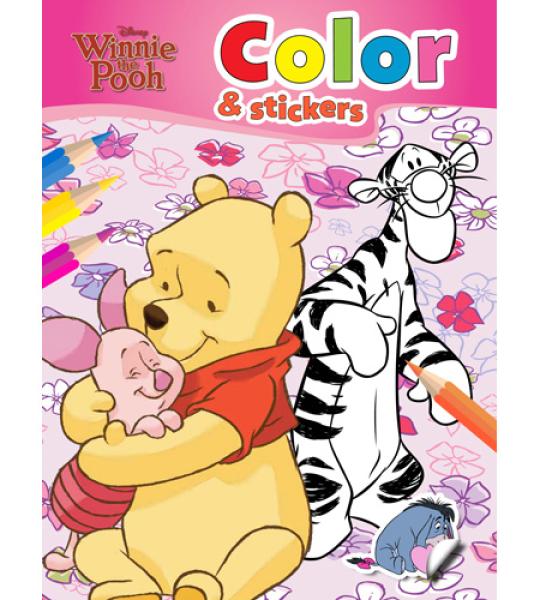 COLOUR & STICKER BOOK 32 PGS - WINNIE TH