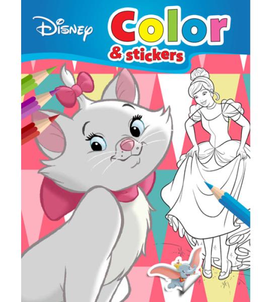 COLOUR & STICKER BOOK 32 PGS - CLASSICS