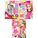 colour & sticker book 32 pgs - fashion