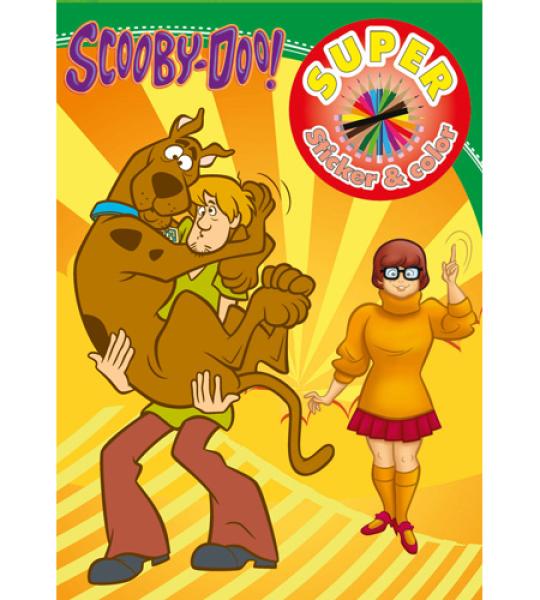 COLOURING & STICKER BOOK - SCOOBY DOO