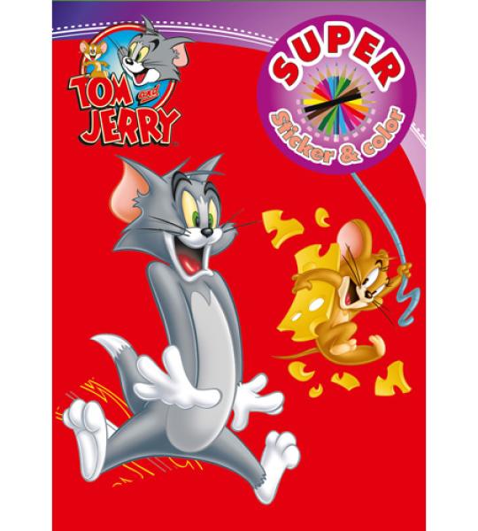COLOURING & STICKER BOOK - TOM AND JERRY
