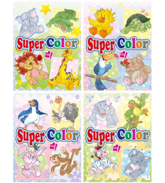 COLOURING BOOK 192PGS - 4 ASSTD