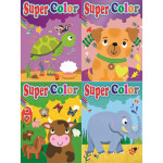 super colouring book 192 pgs - 4 asstd