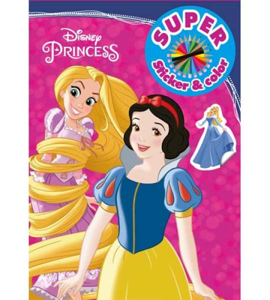 COLOURING & STICKER BOOK - PRINCESS