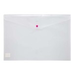 BUTTON ENVELOPE A3 TRSP PLASTIC - WHITE