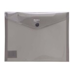 BUTTON ENVELOPE A5 TRSP PLASTIC - BLACK