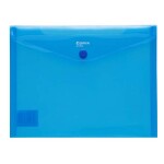 BUTTON ENVELOPE A5 TRSP PLASTIC - BLUE