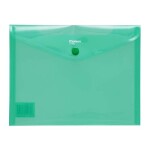 BUTTON ENVELOPE A5 TRSP PLASTIC - GREEN