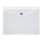 BUTTON ENVELOPE A5 TRSP PLASTIC - WHITE