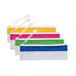 PEN ZIPPER BAG 4 COLOURS ASTD 215X73MM