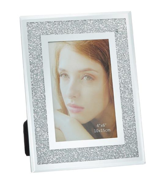 silver diamond frame 17cm x 22cm