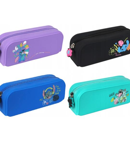 STITCH SILICONE PENCIL POUCH 1 ZIPPER 4