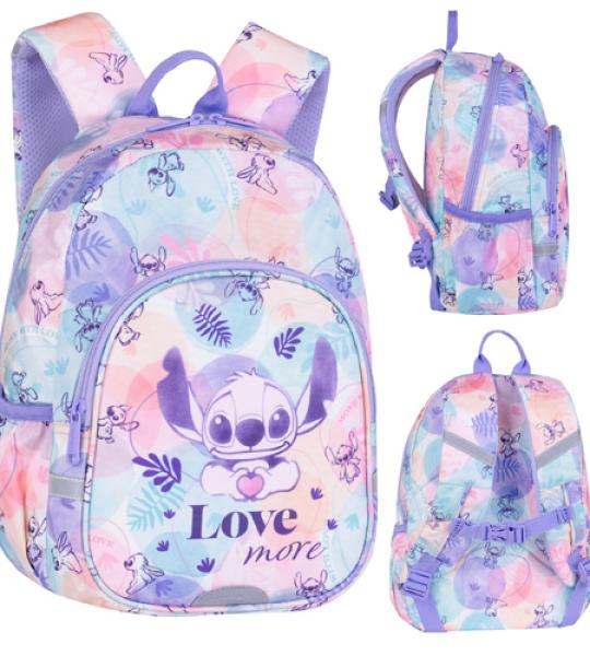 STITCH BLACK TOBY JUNIOR BACKPACK 2 ZIP