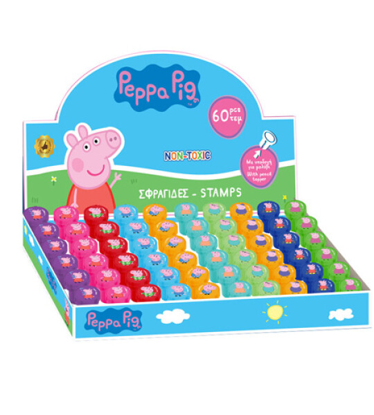 PEPPA PIG ROUND STAMP WITH HOLOGRAM STIC