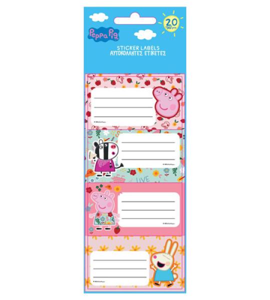 PEPPA PIG NAME LABELS 20PCS