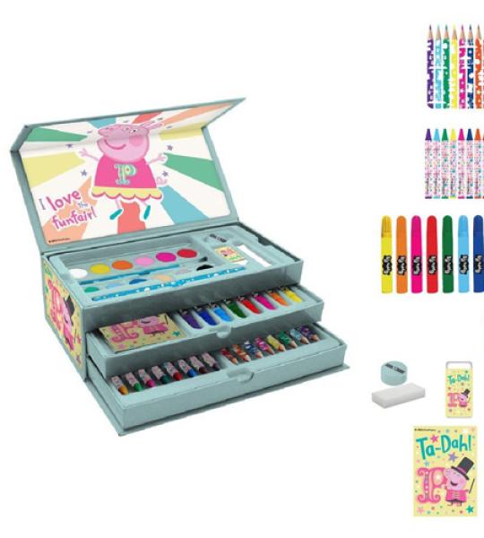 PEPPA ART SET SUITCASE 26.3 X 13.7 X9.5C