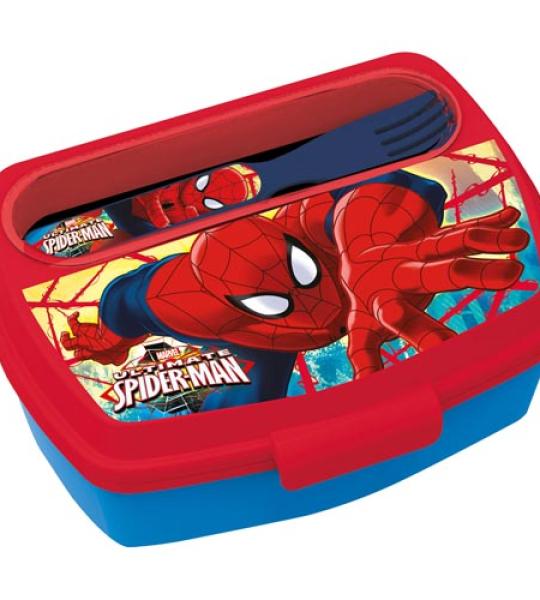 SPIDERMAN LUNCH BOX WITH CUTLERY