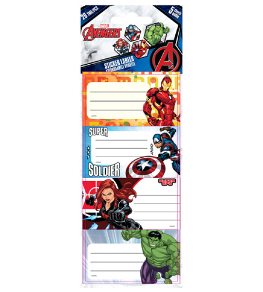 AVENGERS STICKER NAME LABELS