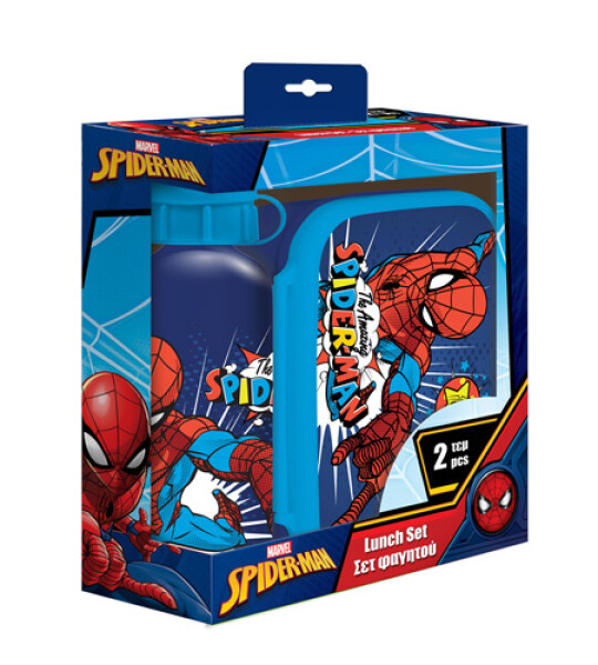 SPIDERMAN LUNCH BOX-ALUMINIUM WATER BOTT