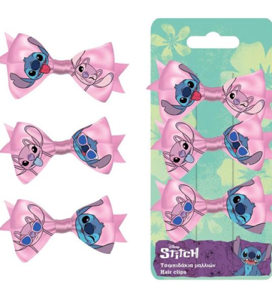 STITCH HAIR CLIPS 3PC SET