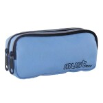 MUST MONOCHROME 2 ZIP PENCIL CASE LIGHT