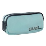 MUST MONOCHROME 2 ZIP PENCIL CASE GREEN