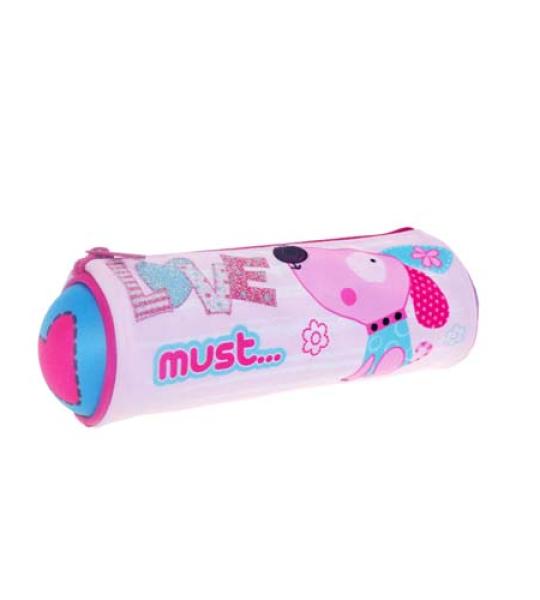 MUST DOG ROUND PENCIL CASE