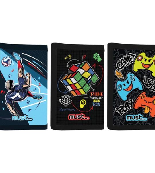 MUST WALLET 3 DESIGNS - BOYS