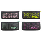 MUST SILICONE PENCIL CASE FLAT 4 CLRS