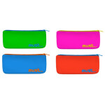 MUST SILICONE PENCIL CASE FLAT 4 CLRS