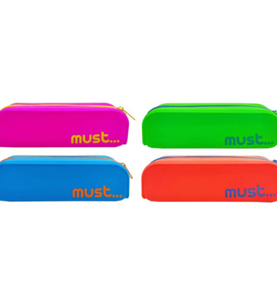 MUST SILICONE PENCIL CASE 4 CLRS