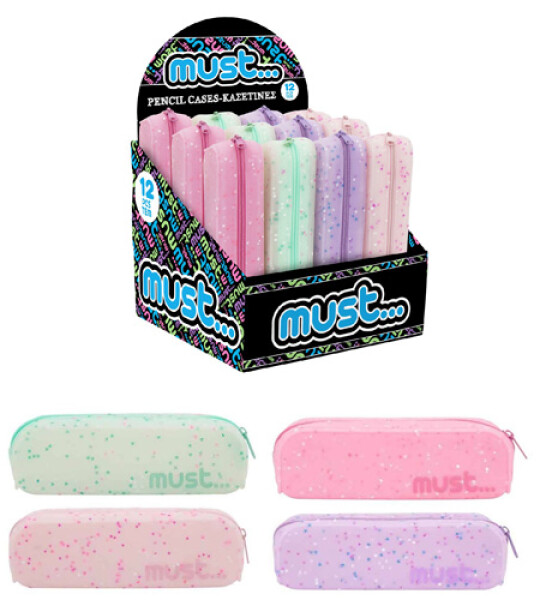 MUST SILICONE PENCIL POUCH FOCUS CONFETT