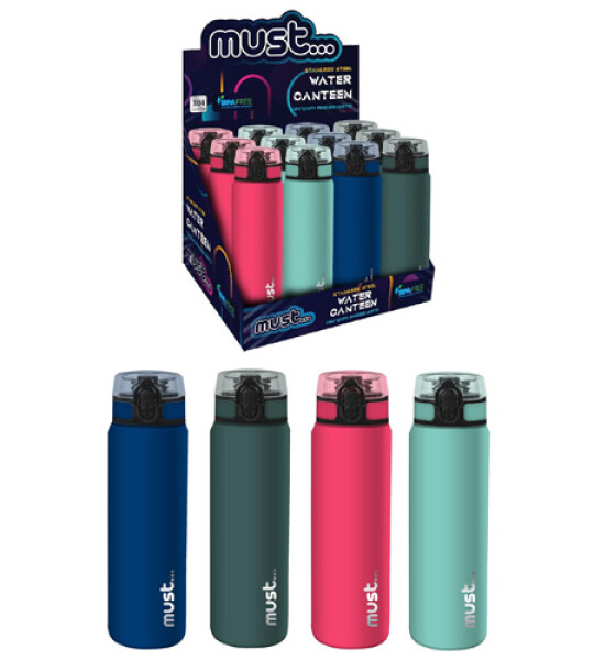 MUST WATER CANTEEN STAINLESS STEEL 4COLO