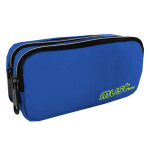 MUST PENCIL CASE MONOCHROME 2ZIPPERS BLU