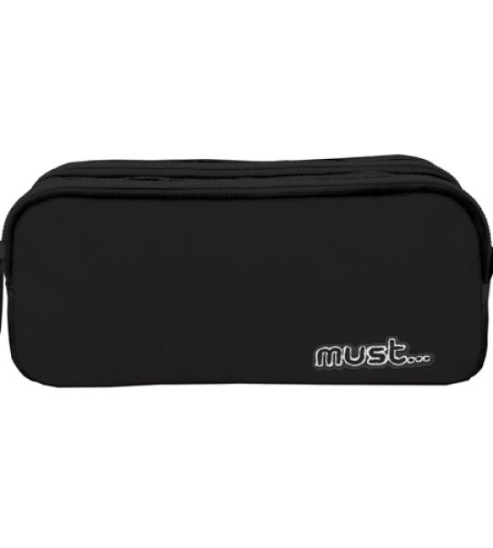 MUST ETERNAL 2 ZIP PENCIL CASE - BLACK