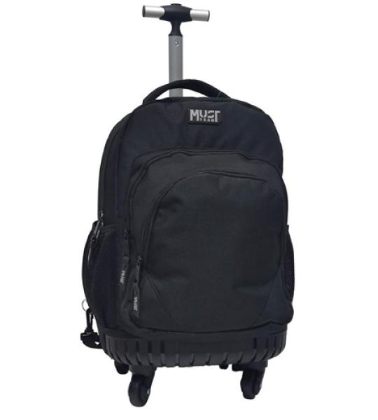 MUST TROLLEY BACKPACK BLACK 4 WHEELS 3 C