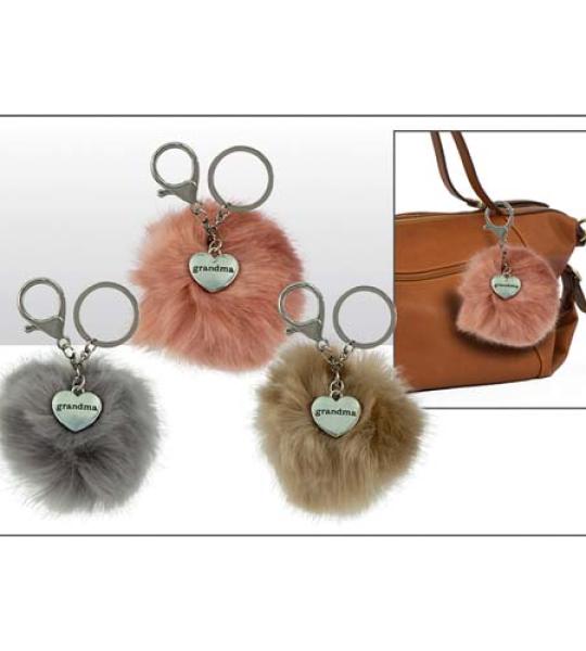 keyrings pompom/bag charm(grandma)