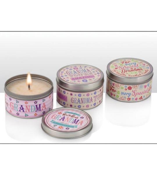 candles vanilla scented tin - grandma