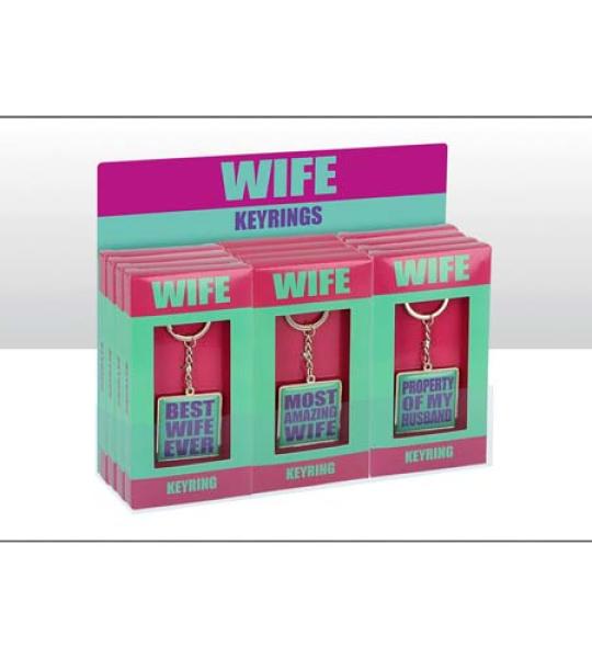 metal keyring - wife