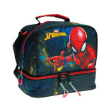 SPIDERMAN BLUE NET OVAL LUNCH BAG