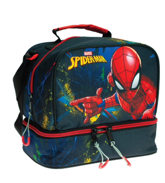 SPIDERMAN BLUE NET OVAL LUNCH BAG