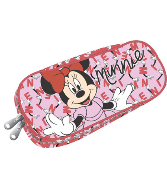 MINNIE OVAL PENCIL CASE 2 ZIP