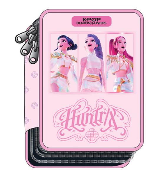 k-pop huntrix triple decker pencil case