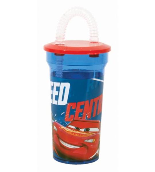 CARS CUP WITH STRAW