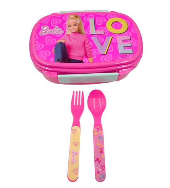 BARBIE LUNCH BOX WITH CUTLERY