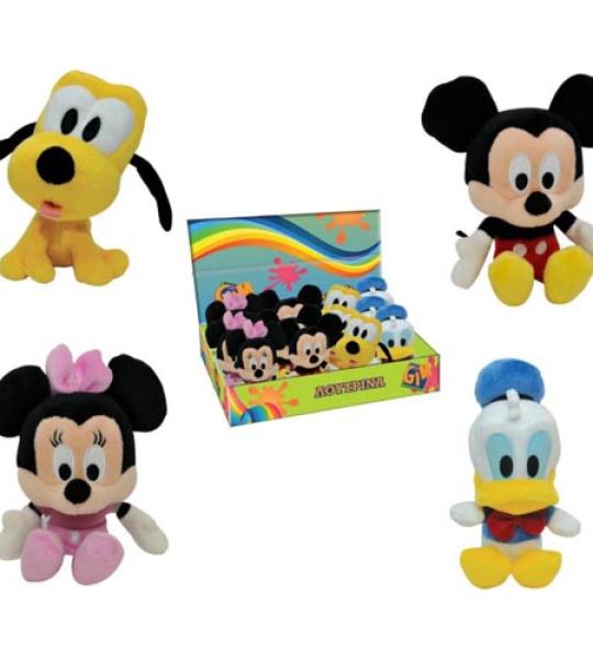 MICKEY & FRIENDS PLUSH 17CM IN DISPLAY X