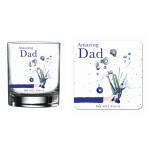 DAD GLASS AND COASTER SET